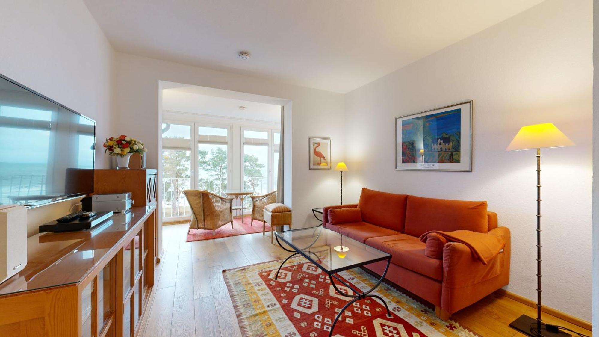 Fewo Direkt Am Strand Mit Meerblick Und Suedbalkon, Villa Freia 27, Binz Dış mekan fotoğraf