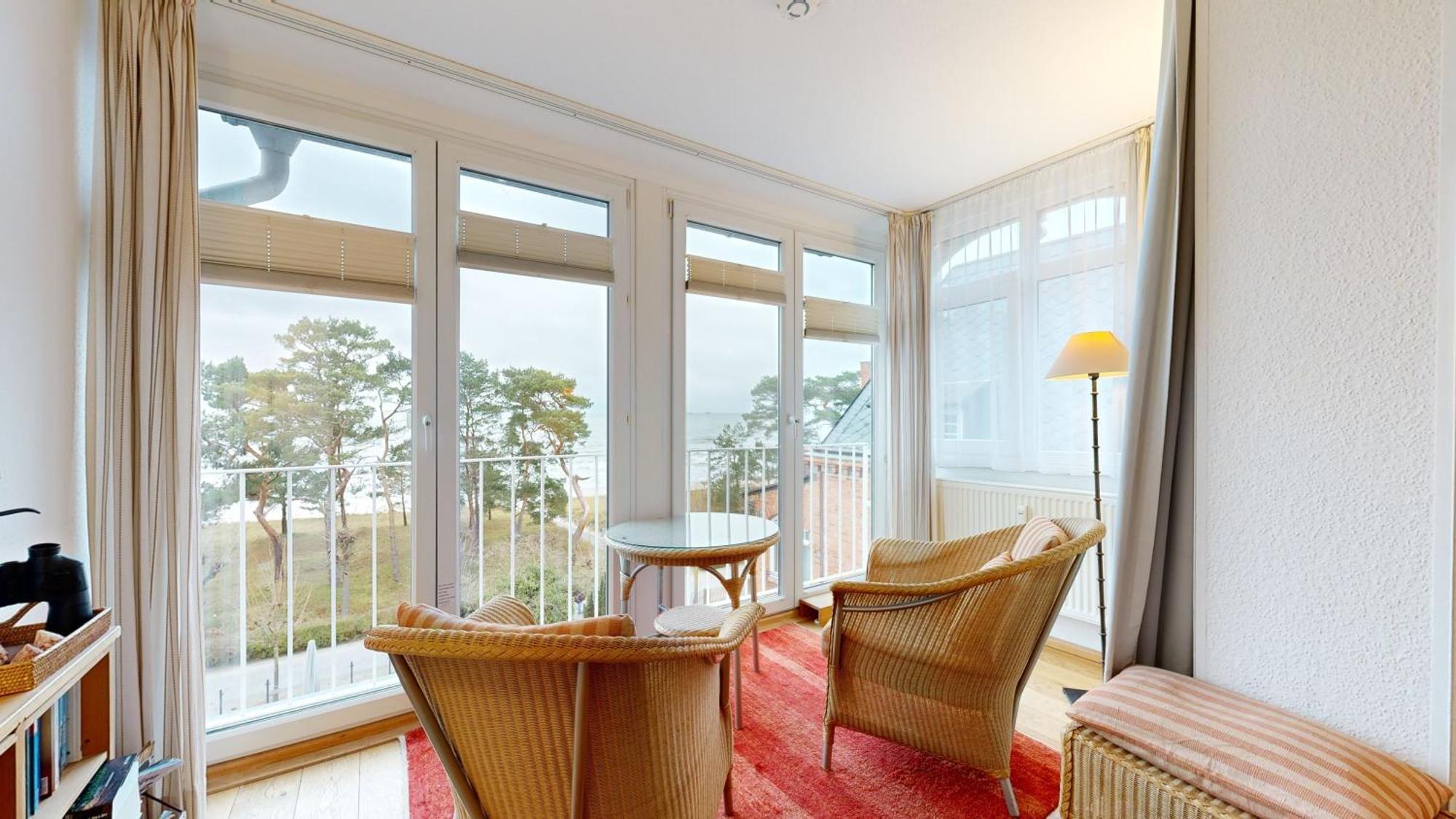 Fewo Direkt Am Strand Mit Meerblick Und Suedbalkon, Villa Freia 27, Binz Dış mekan fotoğraf